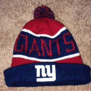 NY Giants Pom Pom beanie